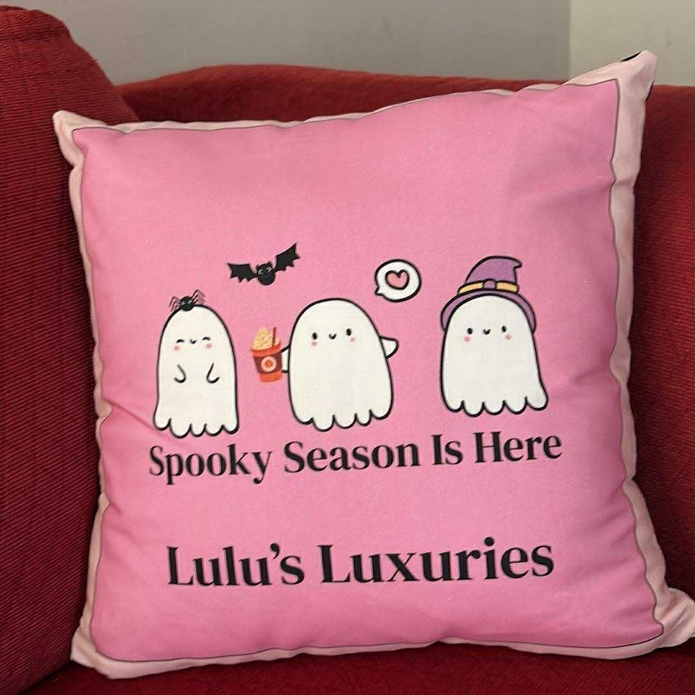 New Pink Halloween Pillow - Picture 4 of 4